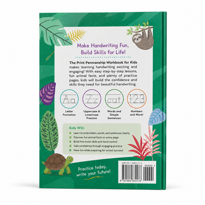Print Penmanship Workbook for Kids